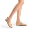 imageDREAM PAIRS Womens Silver Square Toe Mary Jane Flats Comfortable Casual Slip On Dress Shoes with Buckle Strap for Womens Daily WearNude