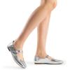 imageDREAM PAIRS Womens Silver Square Toe Mary Jane Flats Comfortable Casual Slip On Dress Shoes with Buckle Strap for Womens Daily WearSilver