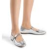 imageDREAM PAIRS Womens Silver Square Toe Mary Jane Flats Comfortable Casual Slip On Dress Shoes with Buckle Strap for Womens Daily WearSilver