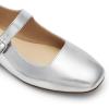 imageDREAM PAIRS Womens Silver Square Toe Mary Jane Flats Comfortable Casual Slip On Dress Shoes with Buckle Strap for Womens Daily WearSilver