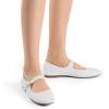 imageDREAM PAIRS Womens Silver Square Toe Mary Jane Flats Comfortable Casual Slip On Dress Shoes with Buckle Strap for Womens Daily WearWhite