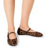 imageDREAM PAIRS Womens Ballet Flats Mary Jane Shoes Round Toe Comfortable Dressy Casual Slipon Work Daily Soft Flat ShoesLeopard