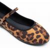 imageDREAM PAIRS Womens Ballet Flats Mary Jane Shoes Round Toe Comfortable Dressy Casual Slipon Work Daily Soft Flat ShoesLeopard