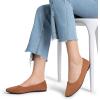 imageDREAM PAIRS Womens Flats Comfortable Slip On Business Work Office Casual Suede Ballet Flats Pointed Toe Dress ShoesBrown