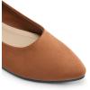 imageDREAM PAIRS Womens Flats Comfortable Slip On Business Work Office Casual Suede Ballet Flats Pointed Toe Dress ShoesBrown