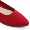 imageDREAM PAIRS Womens Flats Comfortable Slip On Business Work Office Casual Suede Ballet Flats Pointed Toe Dress ShoesRed