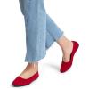 imageDREAM PAIRS Womens Flats Comfortable Slip On Business Work Office Casual Suede Ballet Flats Pointed Toe Dress ShoesRed