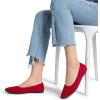 imageDREAM PAIRS Womens Flats Comfortable Slip On Business Work Office Casual Suede Ballet Flats Pointed Toe Dress ShoesRed