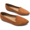 imageDREAM PAIRS Womens Flats Pointed Toe SlipOn Dressy Flat Shoes Comfortable Business Casual Dress Shoes for Office WorkBrown