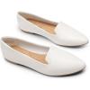 imageDREAM PAIRS Womens Flats Pointed Toe SlipOn Dressy Flat Shoes Comfortable Business Casual Dress Shoes for Office WorkWhite