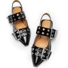 imageDREAM PAIRS Womens Slingback Ballet Flats Pointed Toe Buckle Comfortable Dress Slipon Flat ShoesBlack