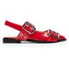 imageDREAM PAIRS Womens Slingback Ballet Flats Pointed Toe Buckle Comfortable Dress Slipon Flat ShoesRed