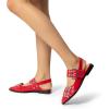 imageDREAM PAIRS Womens Slingback Ballet Flats Pointed Toe Buckle Comfortable Dress Slipon Flat ShoesRed