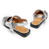 imageDREAM PAIRS Womens Slingback Ballet Flats Pointed Toe Buckle Comfortable Dress Slipon Flat ShoesSilver