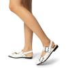 imageDREAM PAIRS Womens Slingback Ballet Flats Pointed Toe Buckle Comfortable Dress Slipon Flat ShoesWhite