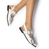 imageDREAM PAIRS Womens Slingback Ballet Flats Pointed Toe Buckle Comfortable Dress Slipon Flat ShoesWhite