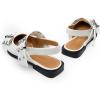 imageDREAM PAIRS Womens Slingback Ballet Flats Pointed Toe Buckle Comfortable Dress Slipon Flat ShoesWhite