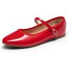 imageDREAM PAIRS Womens Ballet Flats Mary Jane Shoes Round Toe Comfortable Dressy Casual Slipon Work Daily Soft Flat ShoesRedpat