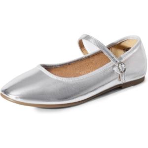 imageDREAM PAIRS Womens Ballet Flats Mary Jane Shoes Round Toe Comfortable Dressy Casual Slipon Work Daily Soft Flat ShoesSilverpu