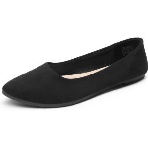 imageDREAM PAIRS Womens Flats Comfortable Slip On Business Work Office Casual Suede Ballet Flats Pointed Toe Dress ShoesBlack