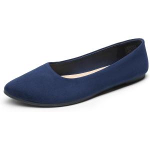 imageDREAM PAIRS Womens Flats Comfortable Slip On Business Work Office Casual Suede Ballet Flats Pointed Toe Dress ShoesNavy