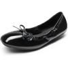 imageDREAM PAIRS Womens Flats Foldable Square Toe Ballet Flats for Women Bowknot Dressy Comfortable Light Weight Slip On Dress ShoesBlackpat