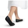 imageDREAM PAIRS Womens Flats Foldable Square Toe Ballet Flats for Women Bowknot Dressy Comfortable Light Weight Slip On Dress ShoesBlackpu