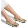 imageDREAM PAIRS Womens Flats Foldable Square Toe Ballet Flats for Women Bowknot Dressy Comfortable Light Weight Slip On Dress ShoesGold