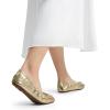 imageDREAM PAIRS Womens Flats Foldable Square Toe Ballet Flats for Women Bowknot Dressy Comfortable Light Weight Slip On Dress ShoesGold