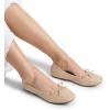 imageDREAM PAIRS Womens Flats Foldable Square Toe Ballet Flats for Women Bowknot Dressy Comfortable Light Weight Slip On Dress ShoesNude