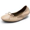imageDREAM PAIRS Womens Flats Foldable Square Toe Ballet Flats for Women Bowknot Dressy Comfortable Light Weight Slip On Dress ShoesNude