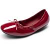imageDREAM PAIRS Womens Flats Foldable Square Toe Ballet Flats for Women Bowknot Dressy Comfortable Light Weight Slip On Dress ShoesRedpat