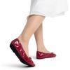 imageDREAM PAIRS Womens Flats Foldable Square Toe Ballet Flats for Women Bowknot Dressy Comfortable Light Weight Slip On Dress ShoesRedpat