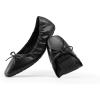 imageDREAM PAIRS Womens Flats Foldable Square Toe Ballet Flats for Women Bowknot Dressy Comfortable Light Weight Slip On Dress ShoesBlackpu