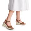 imageDREAM PAIRS Espadrille Dressy Wedge Sandals Womens Platform Sandals Casual Summer Comfortable High Heeled Wedges with Adjustable BuckleBrownnubuck