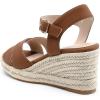 imageDREAM PAIRS Espadrille Dressy Wedge Sandals Womens Platform Sandals Casual Summer Comfortable High Heeled Wedges with Adjustable BuckleBrownnubuck
