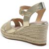 imageDREAM PAIRS Espadrille Dressy Wedge Sandals Womens Platform Sandals Casual Summer Comfortable High Heeled Wedges with Adjustable BuckleGoldmetallic