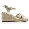 imageDREAM PAIRS Espadrille Dressy Wedge Sandals Womens Platform Sandals Casual Summer Comfortable High Heeled Wedges with Adjustable BuckleGoldmetallic