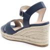 imageDREAM PAIRS Espadrille Dressy Wedge Sandals Womens Platform Sandals Casual Summer Comfortable High Heeled Wedges with Adjustable BuckleNavypu