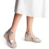 imageDREAM PAIRS Espadrille Dressy Wedge Sandals Womens Platform Sandals Casual Summer Comfortable High Heeled Wedges with Adjustable BuckleSilvermetallic