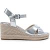 imageDREAM PAIRS Espadrille Dressy Wedge Sandals Womens Platform Sandals Casual Summer Comfortable High Heeled Wedges with Adjustable BuckleSilvermetallic