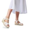 imageDREAM PAIRS Espadrille Dressy Wedge Sandals Womens Platform Sandals Casual Summer Comfortable High Heeled Wedges with Adjustable BuckleWhitepu