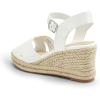 imageDREAM PAIRS Espadrille Dressy Wedge Sandals Womens Platform Sandals Casual Summer Comfortable High Heeled Wedges with Adjustable BuckleWhitepu