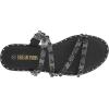 imageDREAM PAIRS Womens Clear Studded Rhinestone Slide Sandals Slip on Open Toe Cute Flat Sandals for SummerBlackClearRhinestone