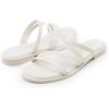 imageDREAM PAIRS Womens Clear Studded Rhinestone Slide Sandals Slip on Open Toe Cute Flat Sandals for SummerWhitepu