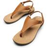imageDREAM PAIRS Womens Flat Sandals Arch Support Orthopedic Comfortable Soft Cushion Summer TStrap Walking Thong SandalsTanpu
