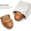 imageDREAM PAIRS Womens Flats Foldable Ballet Flats for Women Bowknot Round Toe Comfort Light Weight SlipOn Dress ShoesBrown