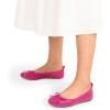 imageDREAM PAIRS Womens Flats Foldable Ballet Flats for Women Bowknot Round Toe Comfort Light Weight SlipOn Dress ShoesHot Pink