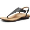imageDREAM PAIRS Womens Flat Sandals Arch Support Orthopedic Comfortable Soft Cushion Summer TStrap Walking Thong SandalsGreypu