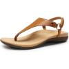 imageDREAM PAIRS Womens Flat Sandals Arch Support Orthopedic Comfortable Soft Cushion Summer TStrap Walking Thong SandalsTanpu